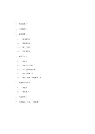 某某公司砌体工程施工方案