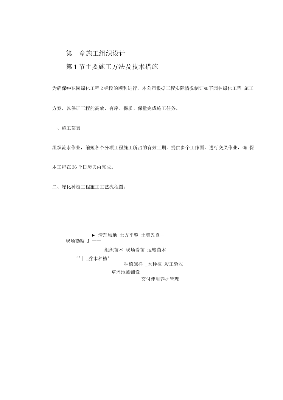 某花园绿化工程标段施工组织设计_第2页