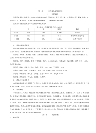 某高层深基坑工程基坑支护、基坑降水、土方开挖安全专项施工方案
