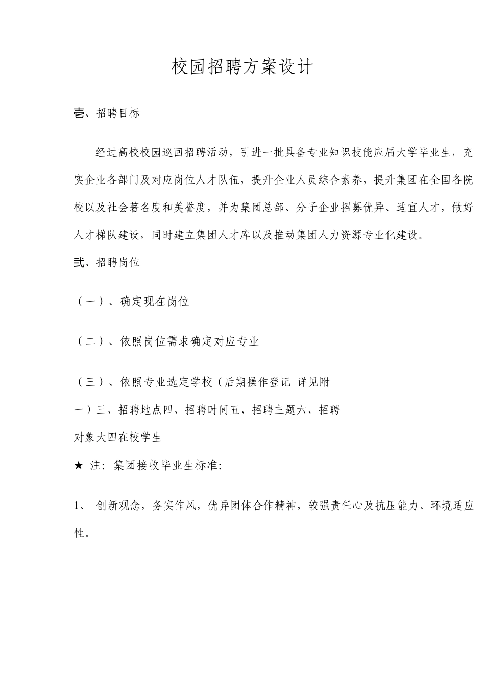 校园招聘方案设计大纲原稿_第1页
