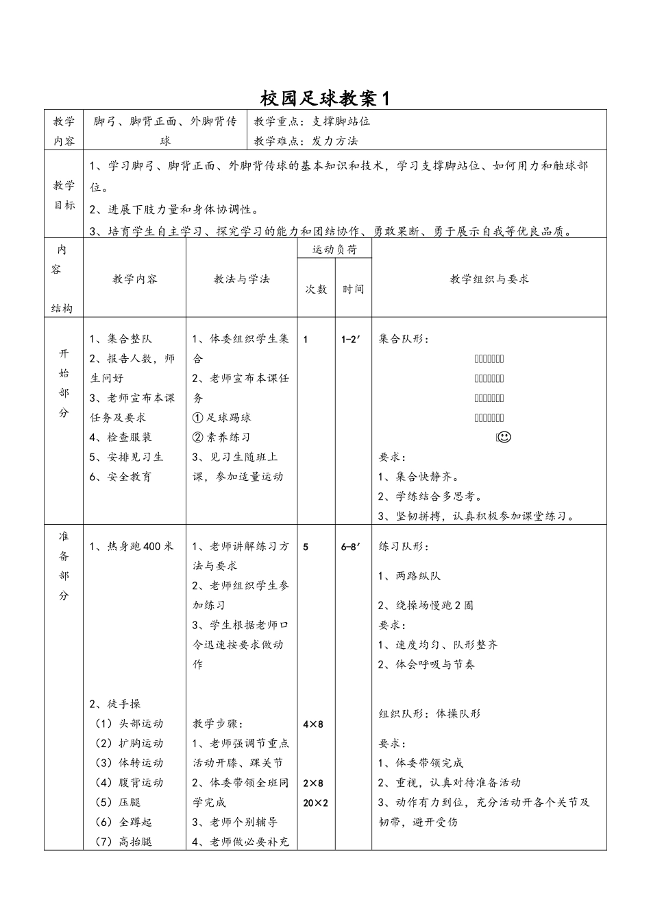 校园足球教案_第1页