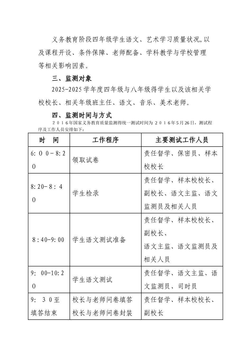 校本部义务教育质量检测实施细则_第2页