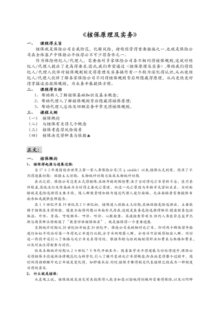 核保原理及实务