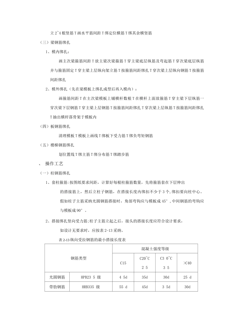 框架结构钢筋绑扎施工方案_第2页