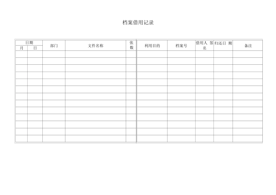 档案借用记录_第1页