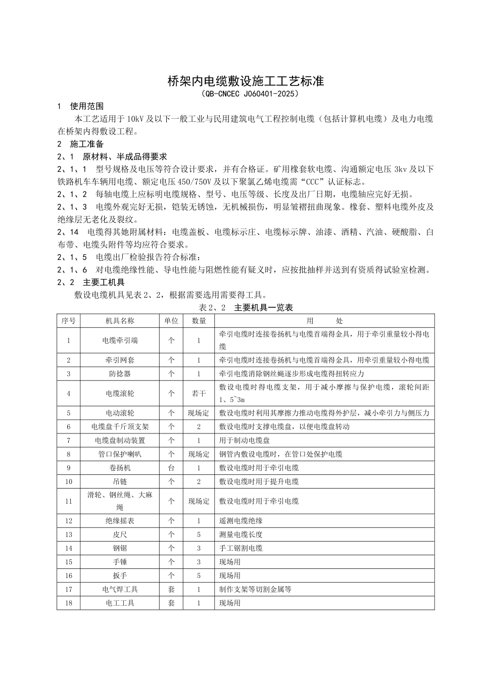 桥架内电缆敷设_第1页