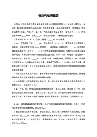 桥结构检测报告