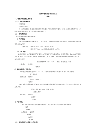 植物学考研必备核心知识点