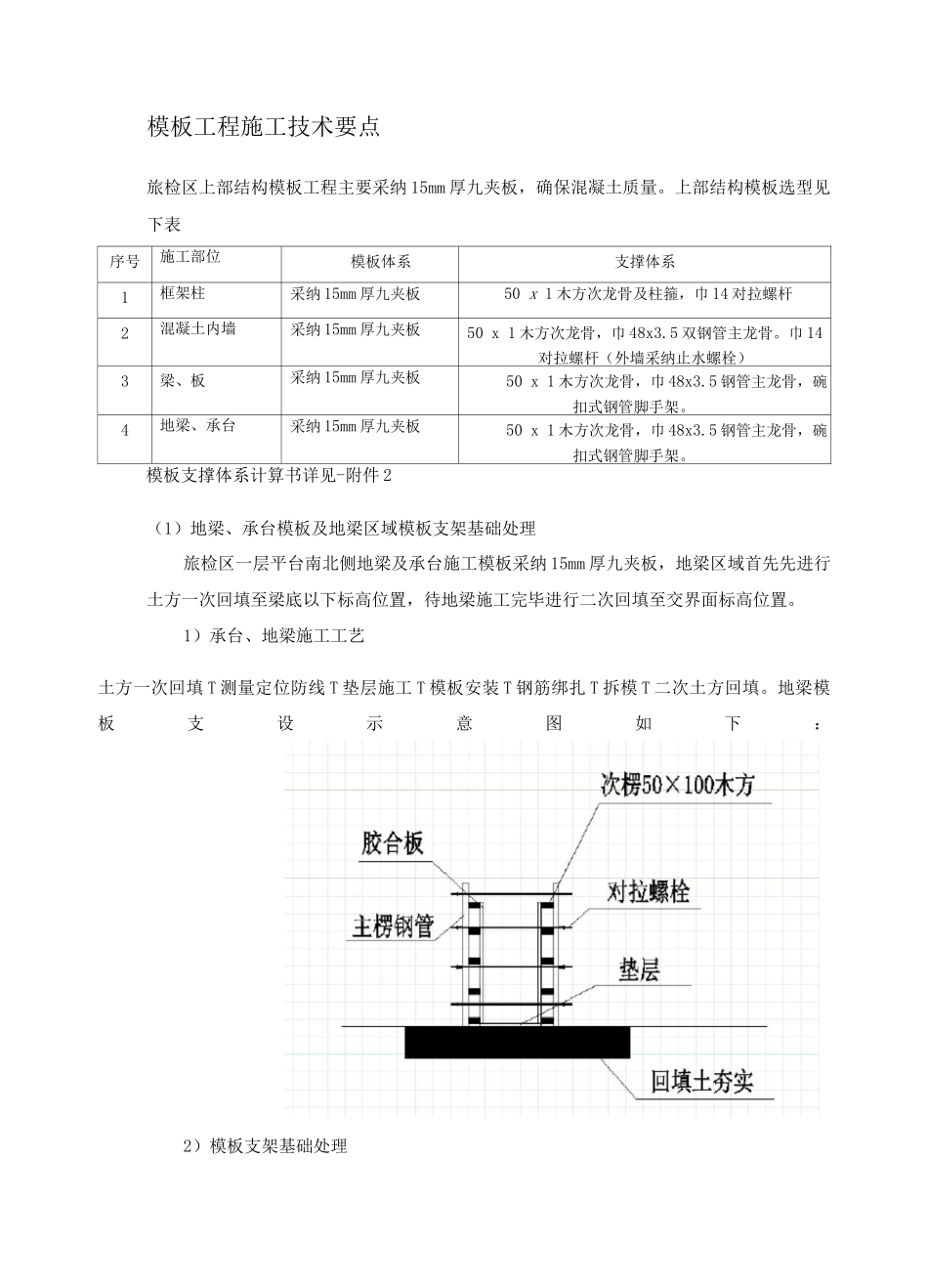 模板工程施工技术要点_第1页