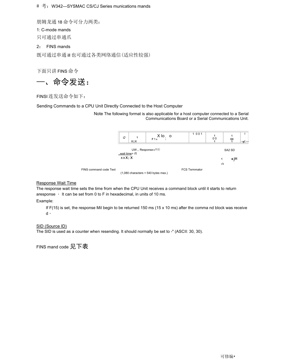 欧姆龙PLC通信协议_第1页