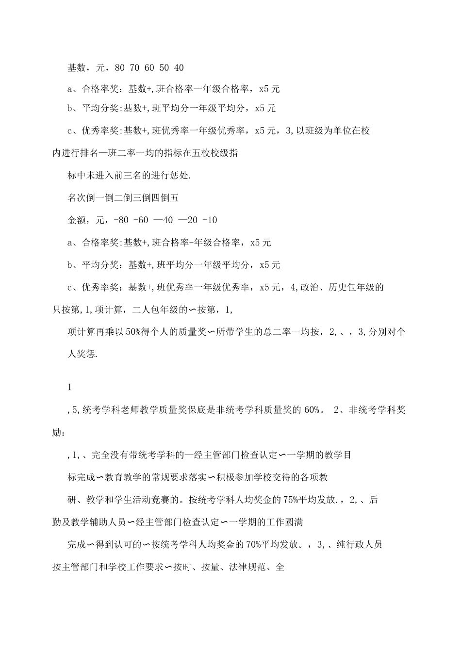 武汉市光谷第三初级中学教学质量奖惩方案_第2页