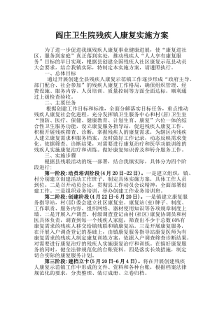 残疾人实施方案