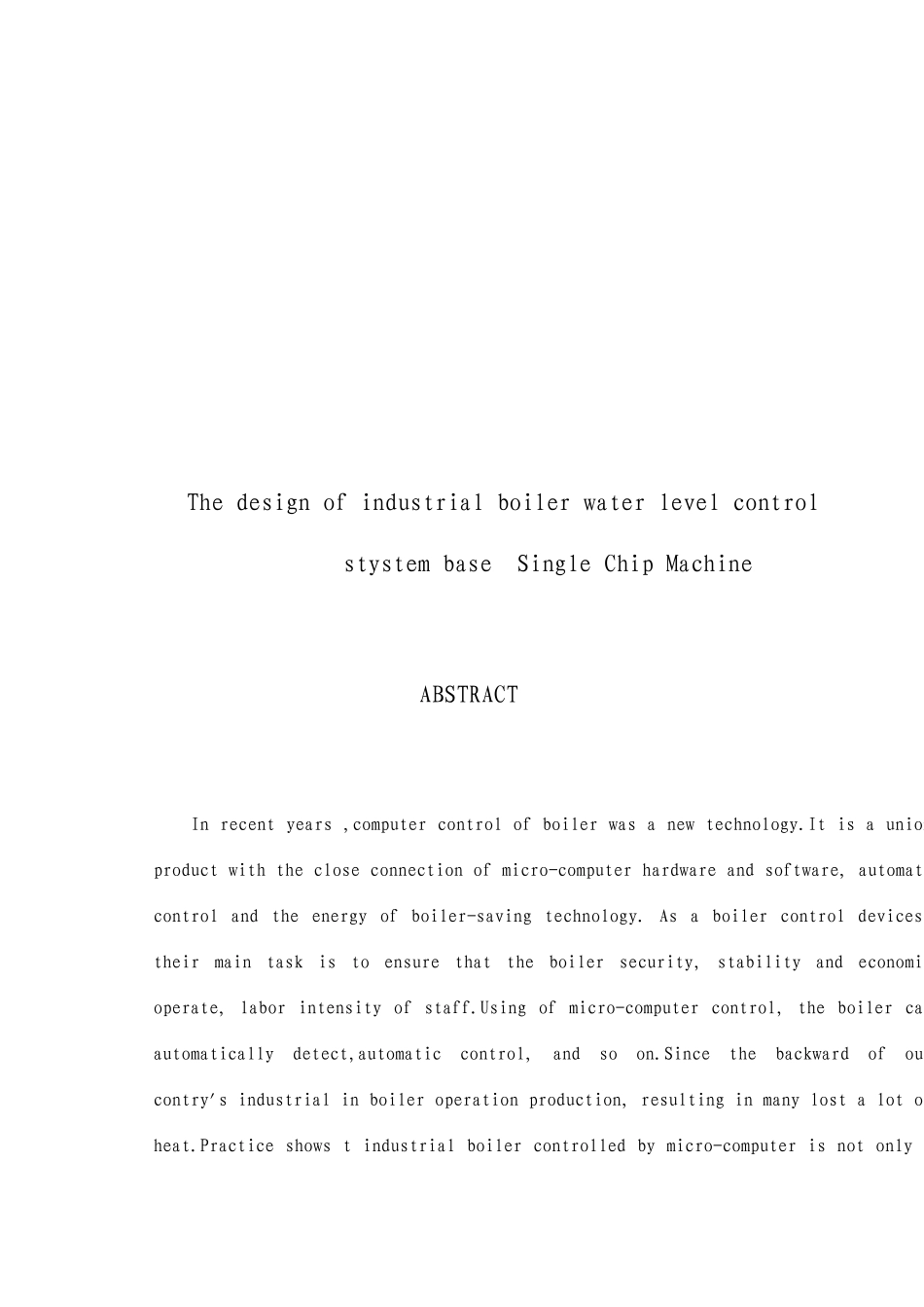 毕业设计论文基于单片机的工业锅炉水位控制系统设计_第2页