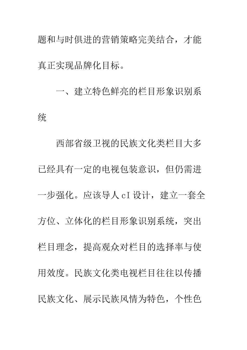 民族文化类电视栏目的形象包装和品牌推广策略_第3页