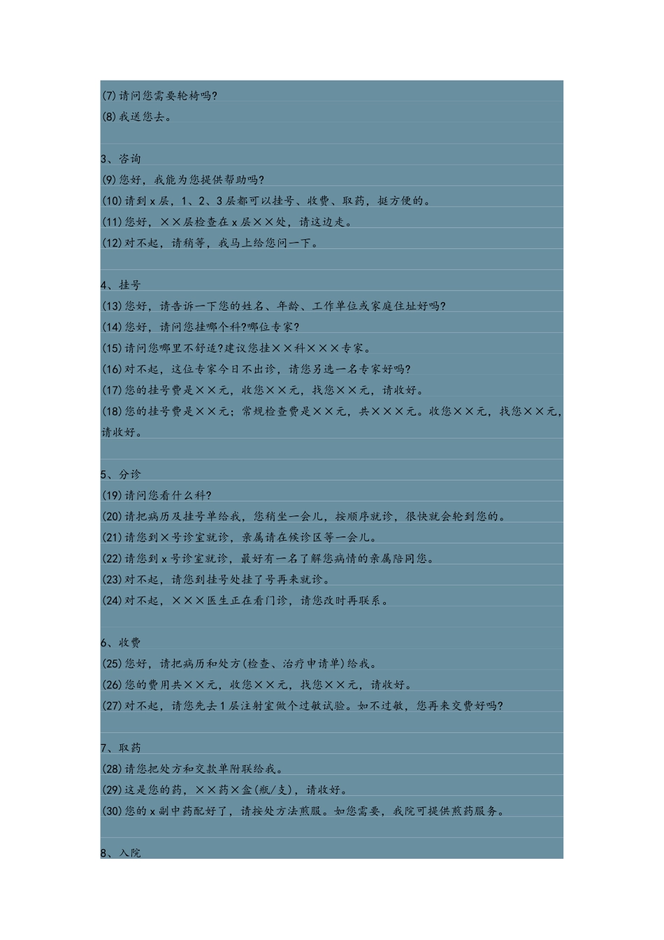 民营医院员工语言行为规范手册_第3页