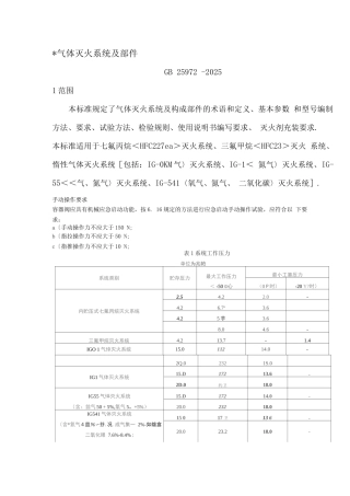 气体灭火系统规范方案及标准