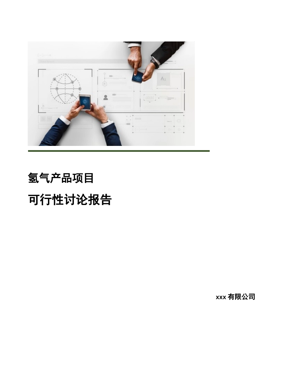氢气产品项目可行性研究报告_第1页