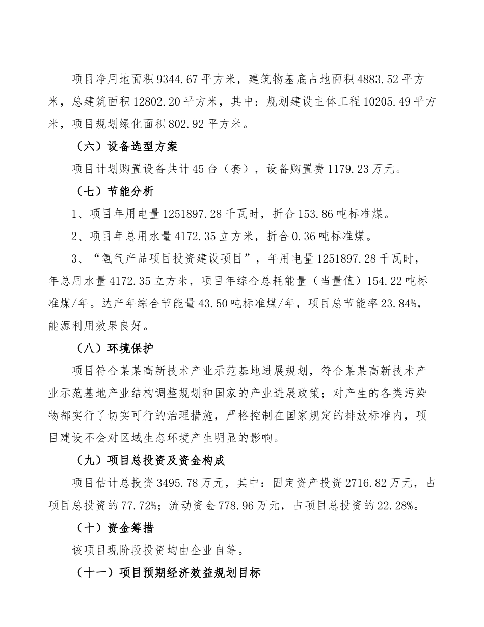 氢气产品项目可行性研究报告_第3页