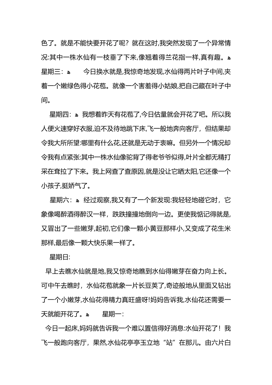 水仙花观察日记_第2页