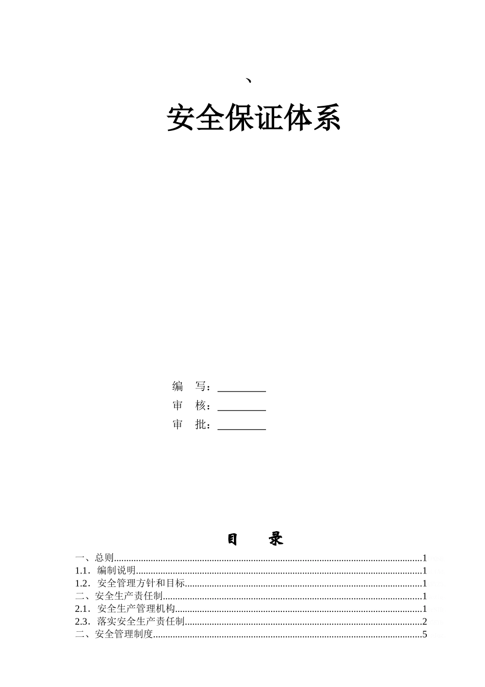 水利安全管理体系_第1页