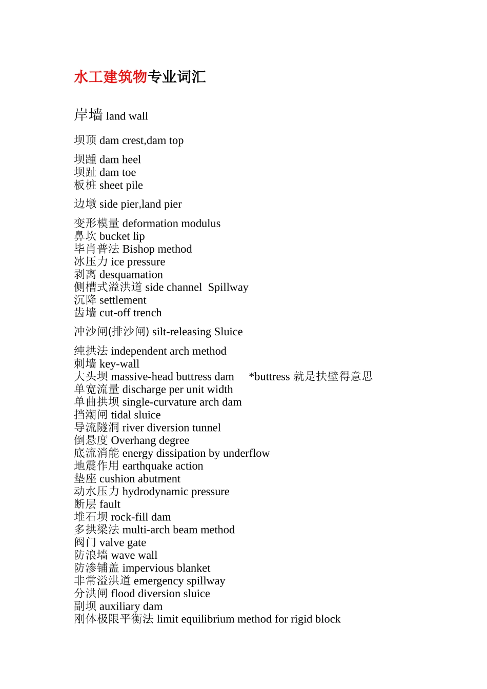 水利水电工程英文专业词汇_第1页