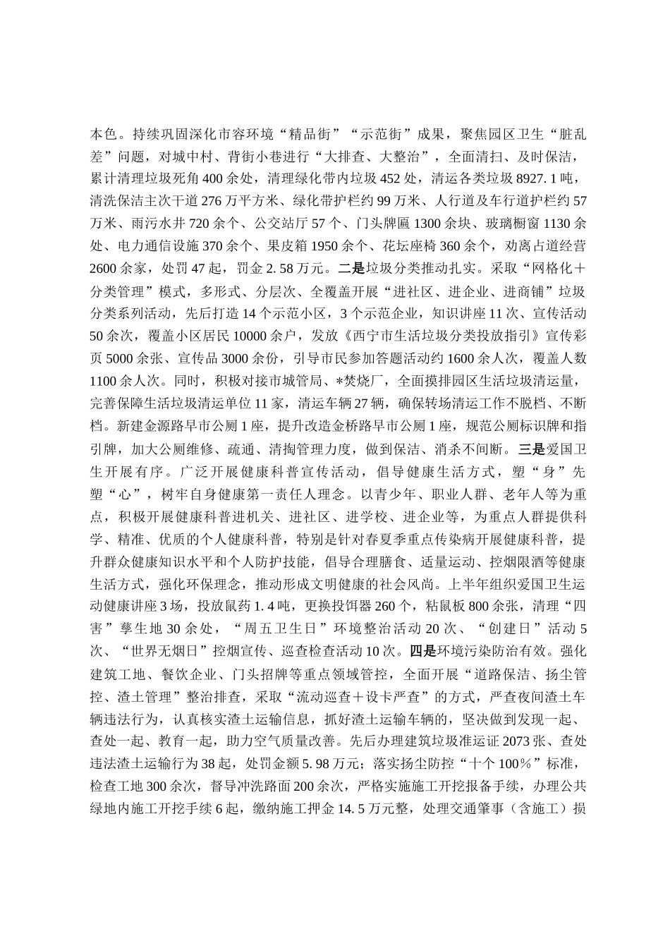 园区城市管理局2025年上半年工作总结_第2页