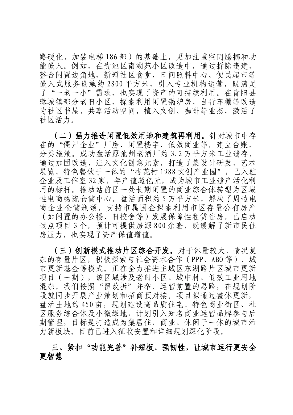 在2025年全市城市功能品质活力提升工作推进会上的汇报发言_第3页