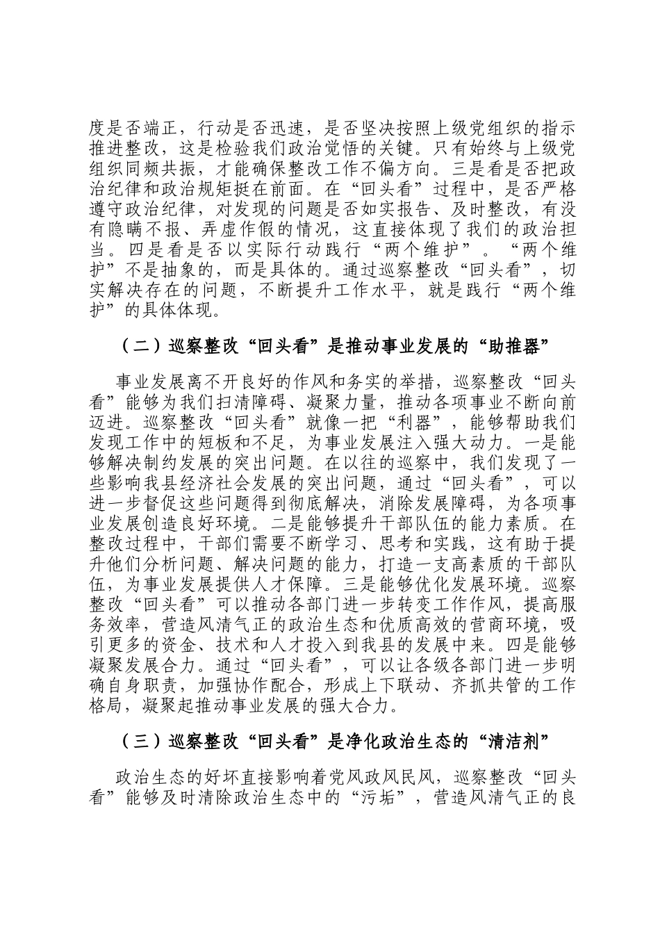 县纪委书记在市委巡察整改回头看监督检查调度会上的讲话_第2页