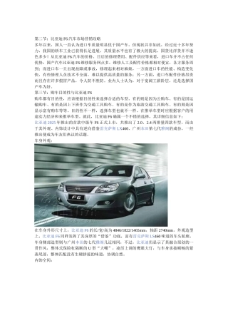 汽车市场营销报告