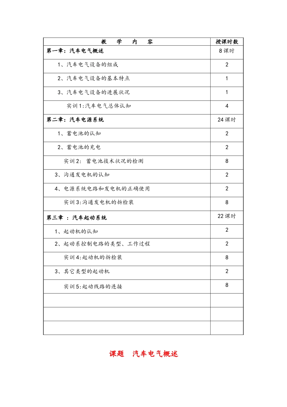 汽车电器教案_第3页