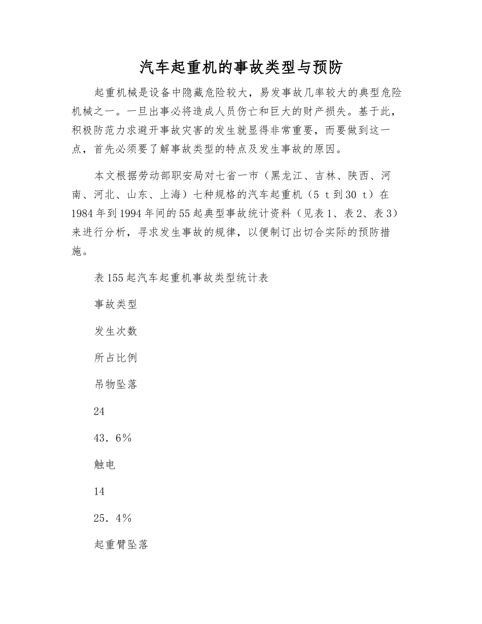 汽车起重机的事故类型与预防_第1页