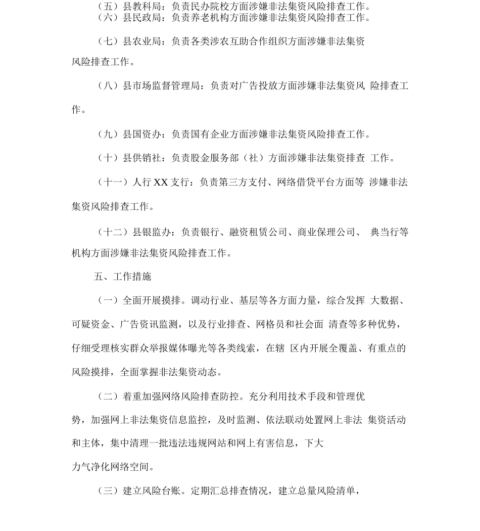 涉嫌非法集资风险专项排查活动方案_第3页