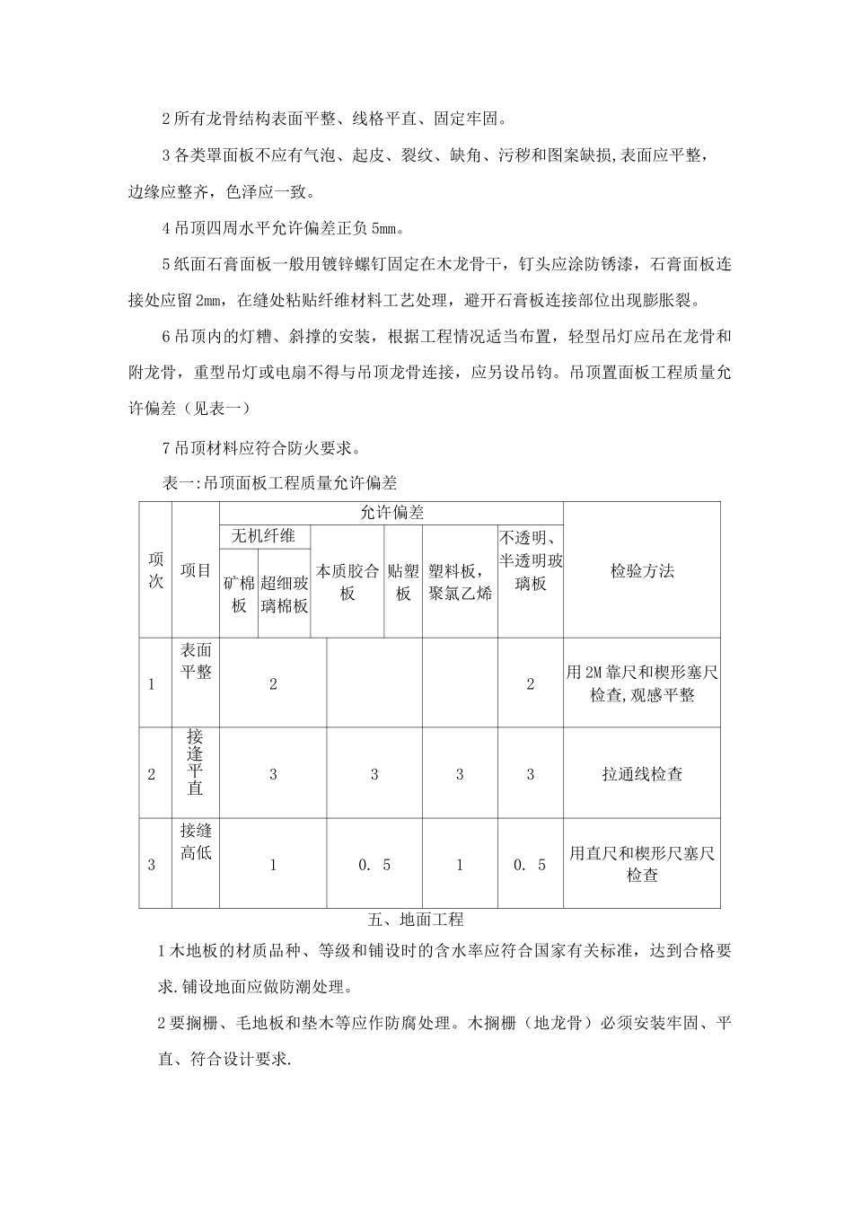 深圳市家庭装饰装修工程质量验收标准_第2页