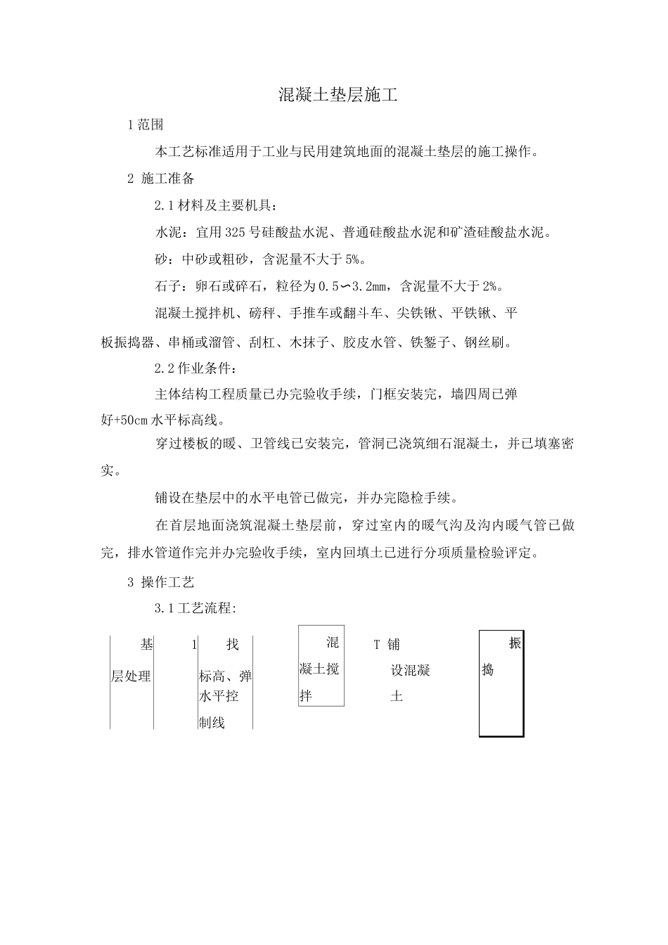 混凝土垫层施工_第1页