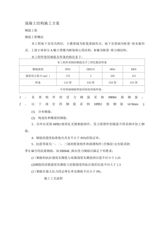 混凝土结构施工方案