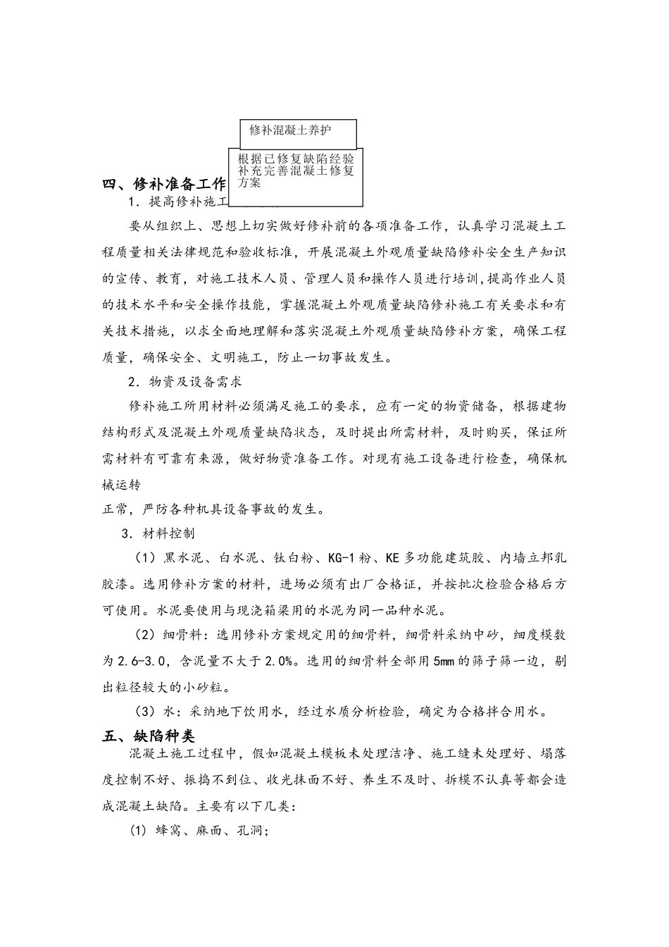 混凝土缺陷补救措施施工方案_第2页