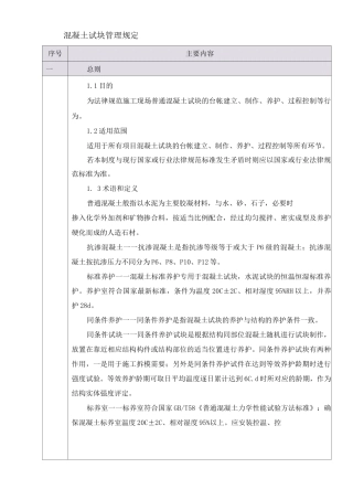 混凝土试块管理规定