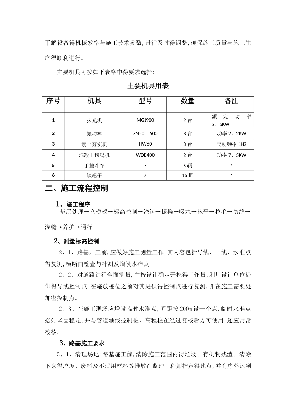 混凝土道路专项施工方案_第3页