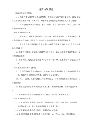 清洁特别服务
