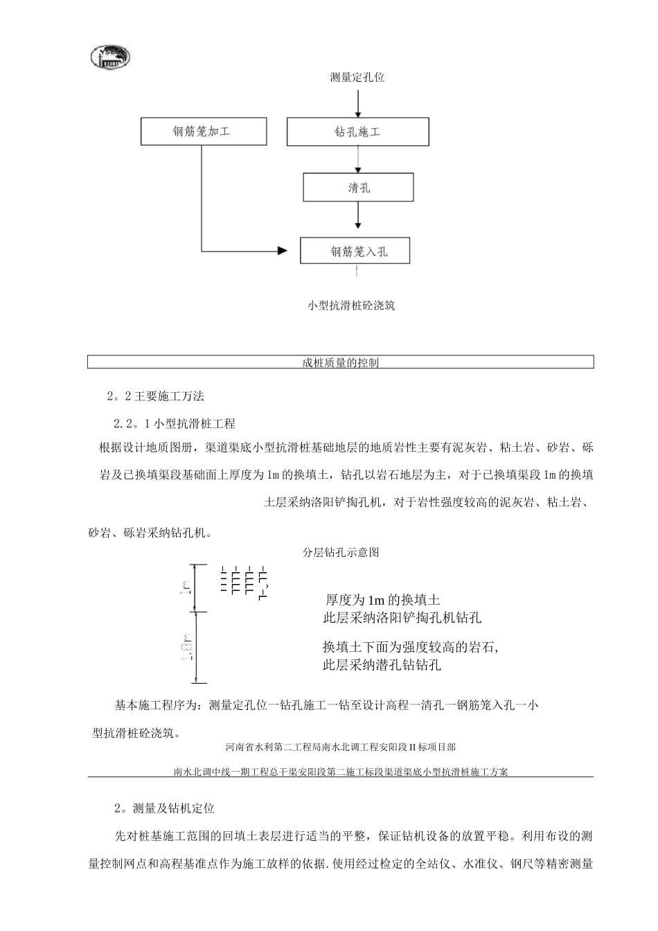 渠道渠底小型抗滑桩施工方案_第3页