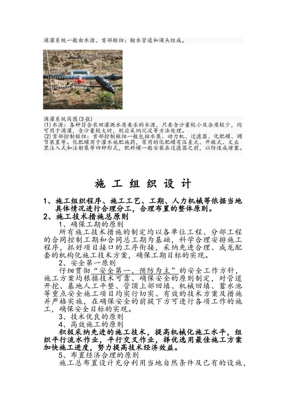 滴灌工程施工施工组织设计_第1页