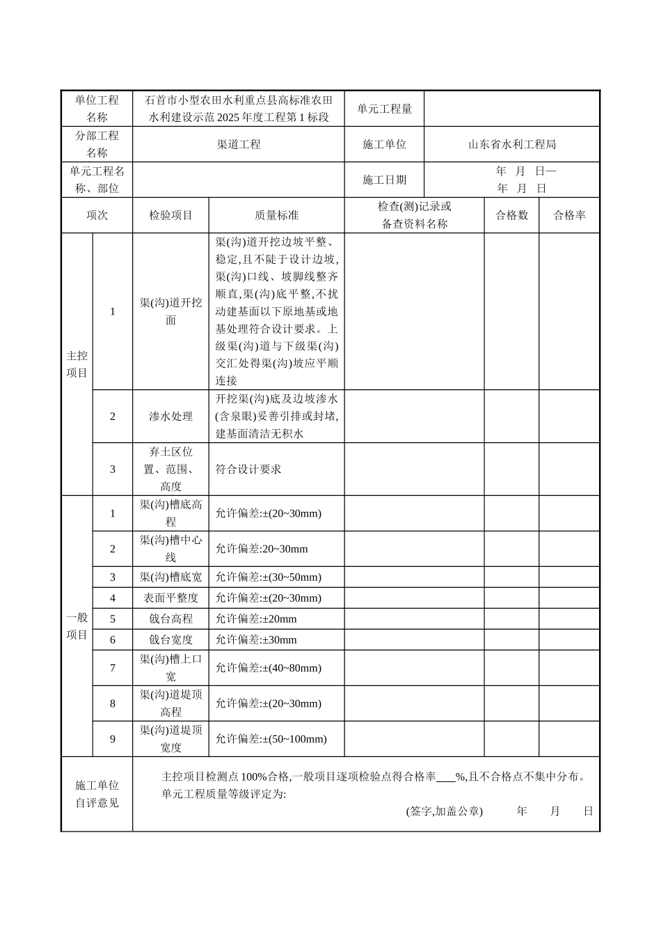灌溉与排水工程施工质量评定规程_第2页