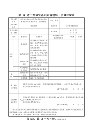 灌溉与排水工程施工质量评定规程