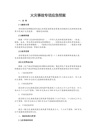 火灾事故专项应急预案完