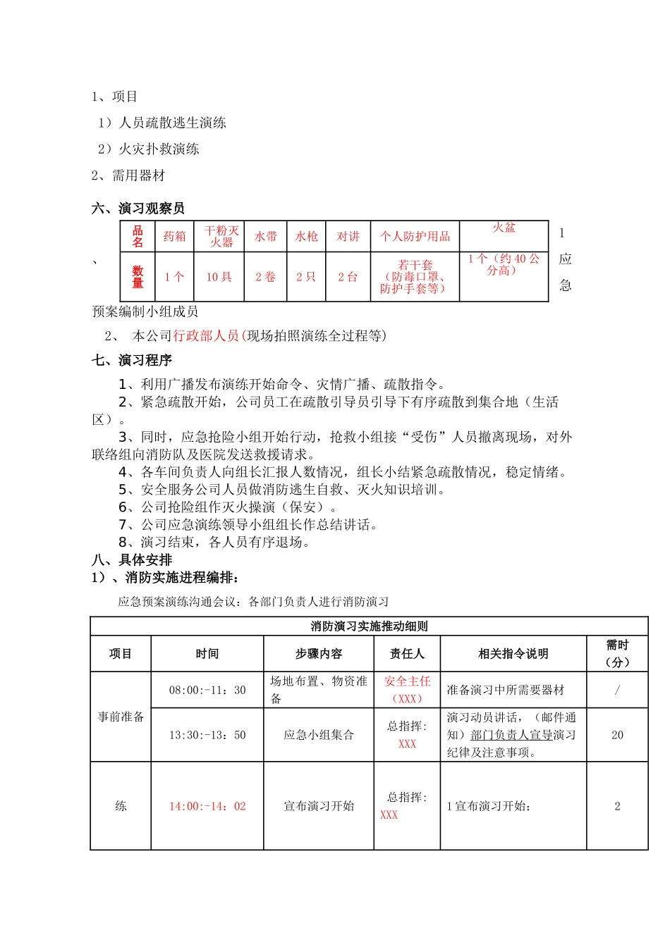 火灾应急演练方案-_第2页