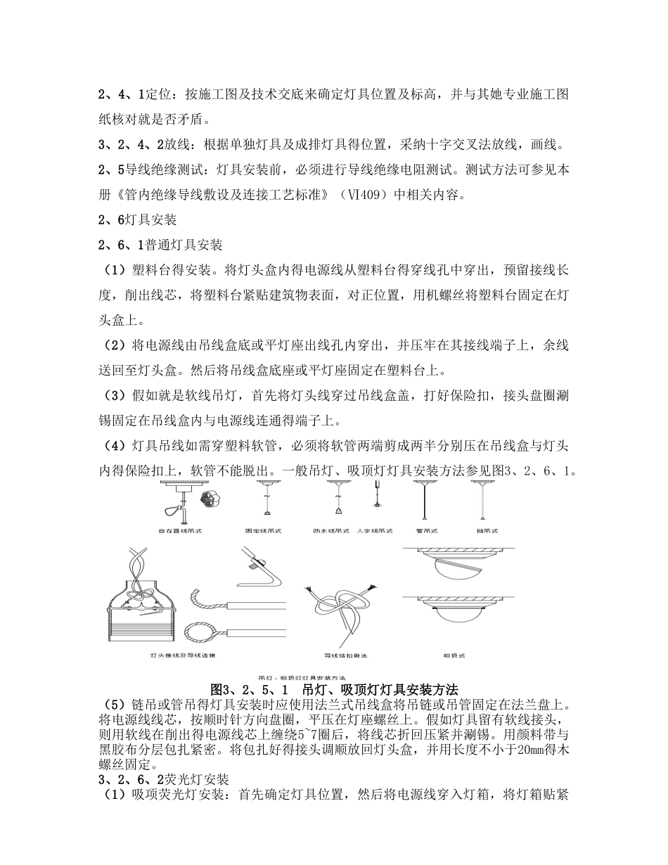 灯具安装施工工艺_第2页