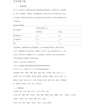 灯具施工方案