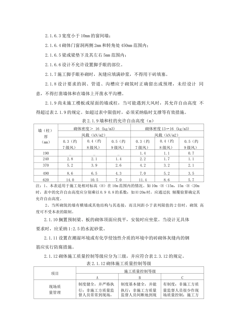 烧结多孔砖砌体施工工艺标准2_第2页