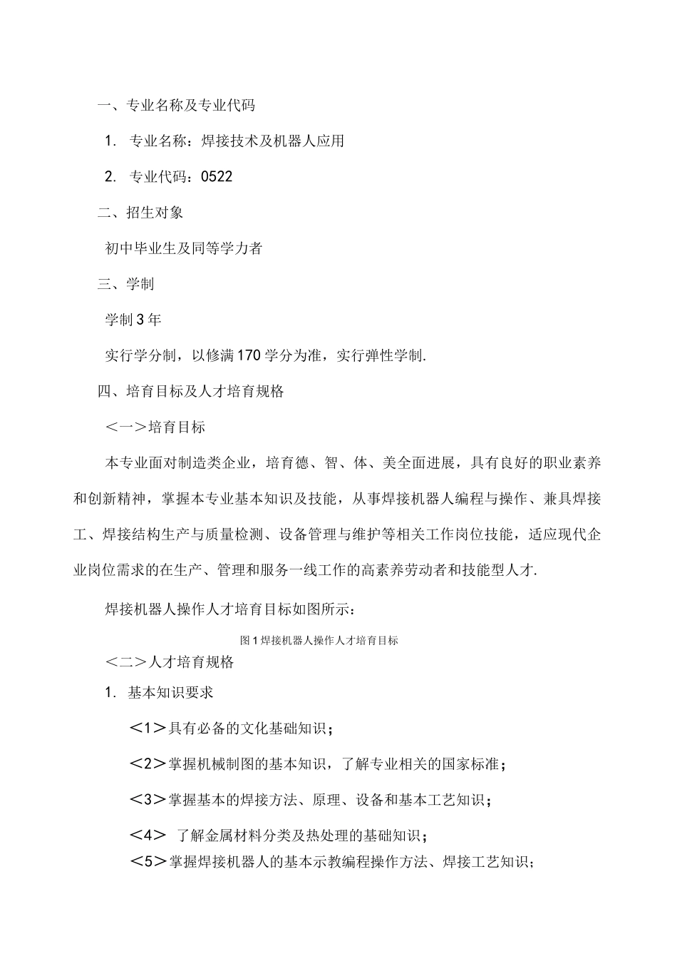 焊接技术和机器人应用专业人才培养方案说明_第2页