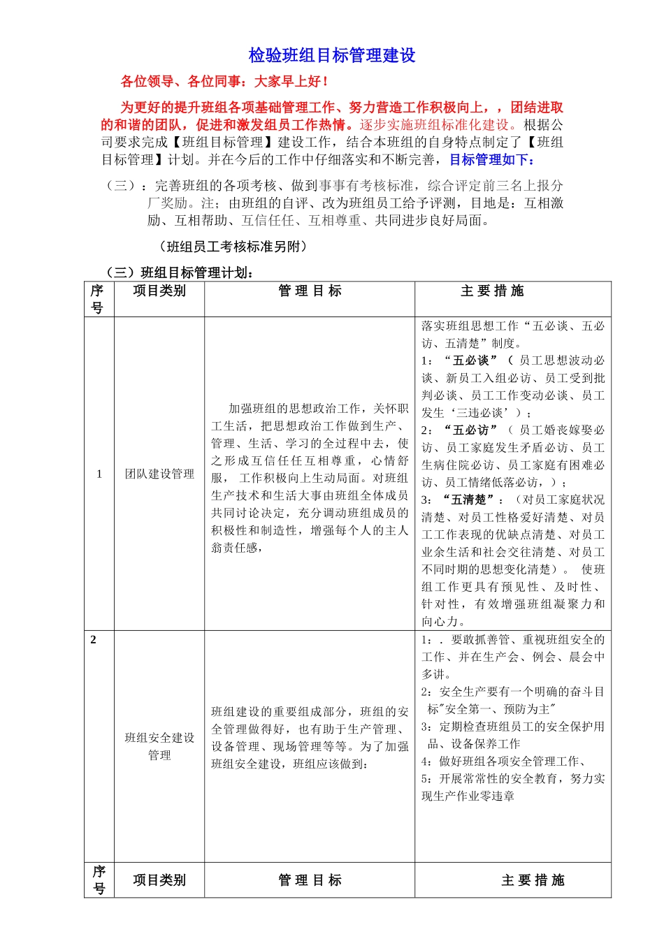焊接班组目标管理建设实施方案_第1页